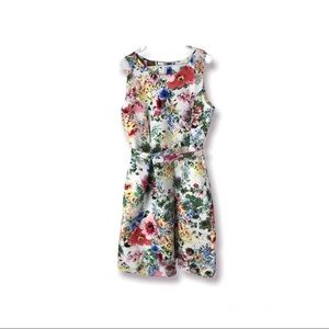 Danny & Nicole florals Ophelia A-Line Dress belted plus size women size 18